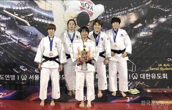 부산 북구 여자 유도실업팀 전국유도대회 금메달 2개 등 획득 기사 사진
