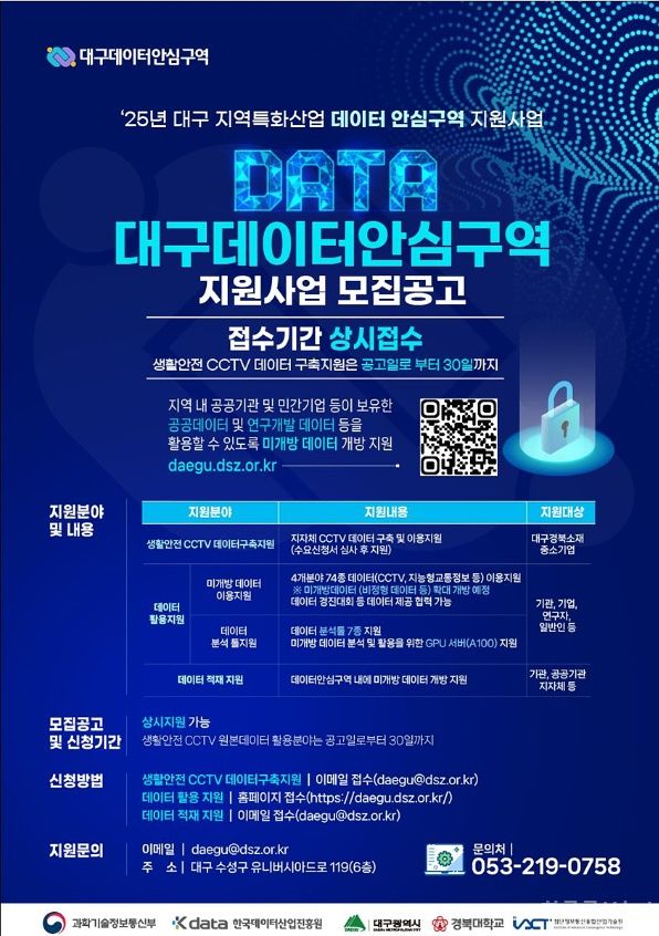 대구시,영남권 최초‘데이터안심구역 지역거점’지정 기사 사진