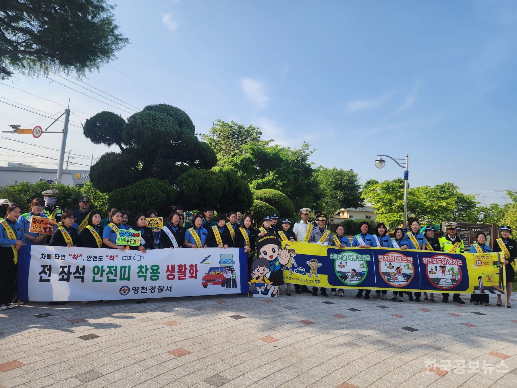 영천경찰서, 전 좌석 안전띠 착용 캠페인 전개 기사 사진