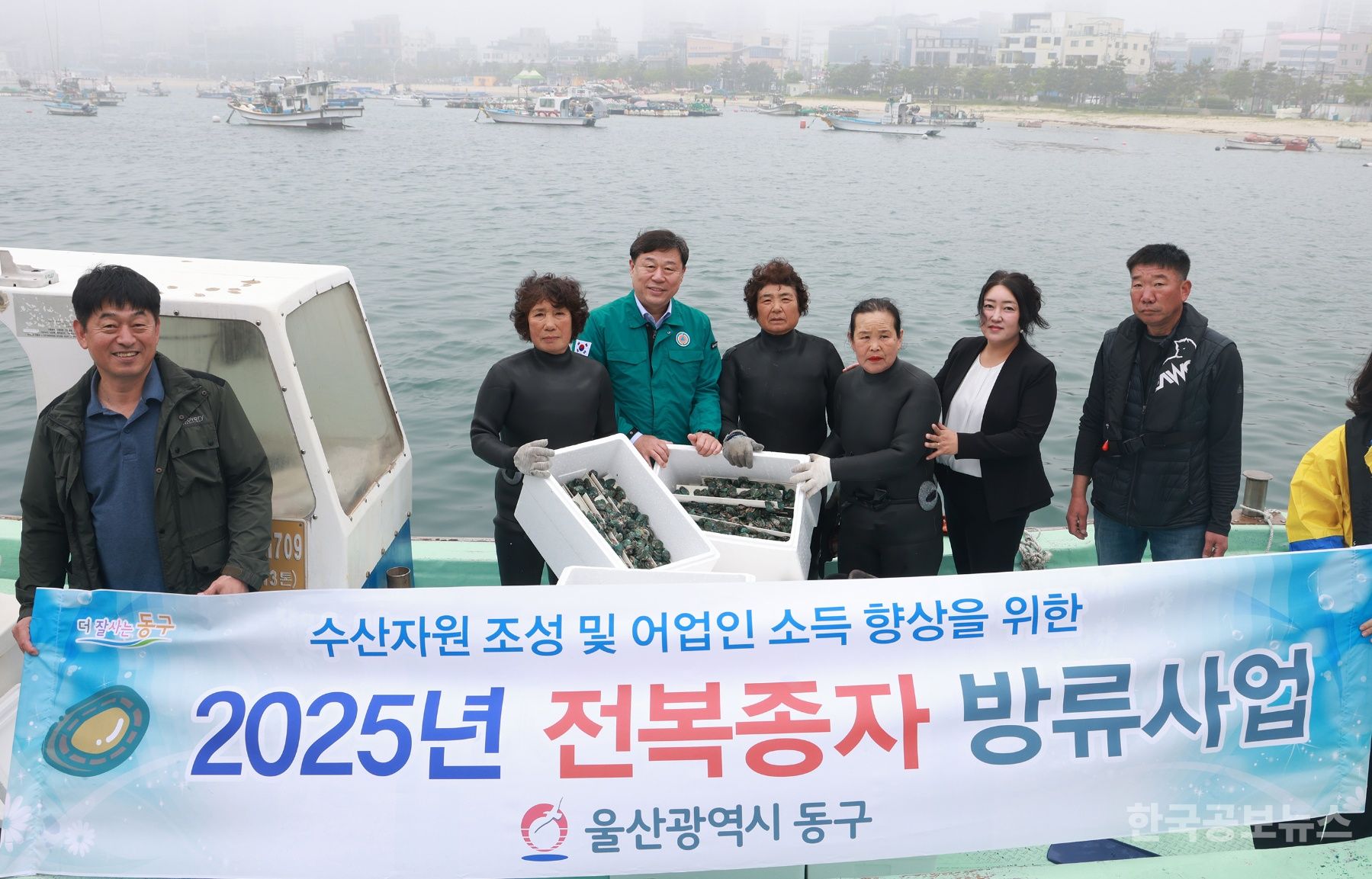 울산 동구, 전복 종자 방류 실시 기사 사진