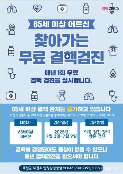 옥천군, 65세 이상 찾아가는 결핵 검진 실시 기사 사진